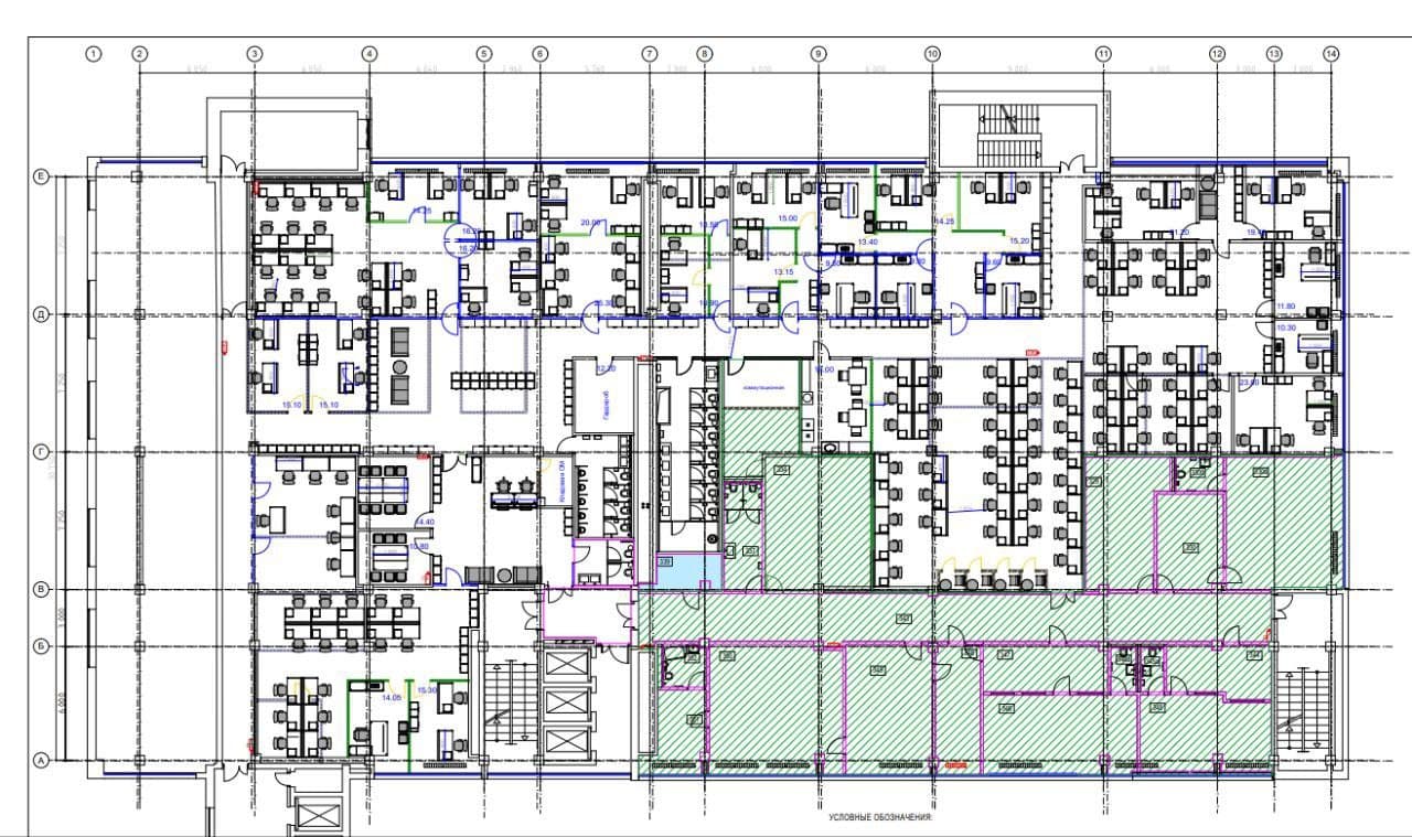 План рассадки сотрудников и расстановки мебели